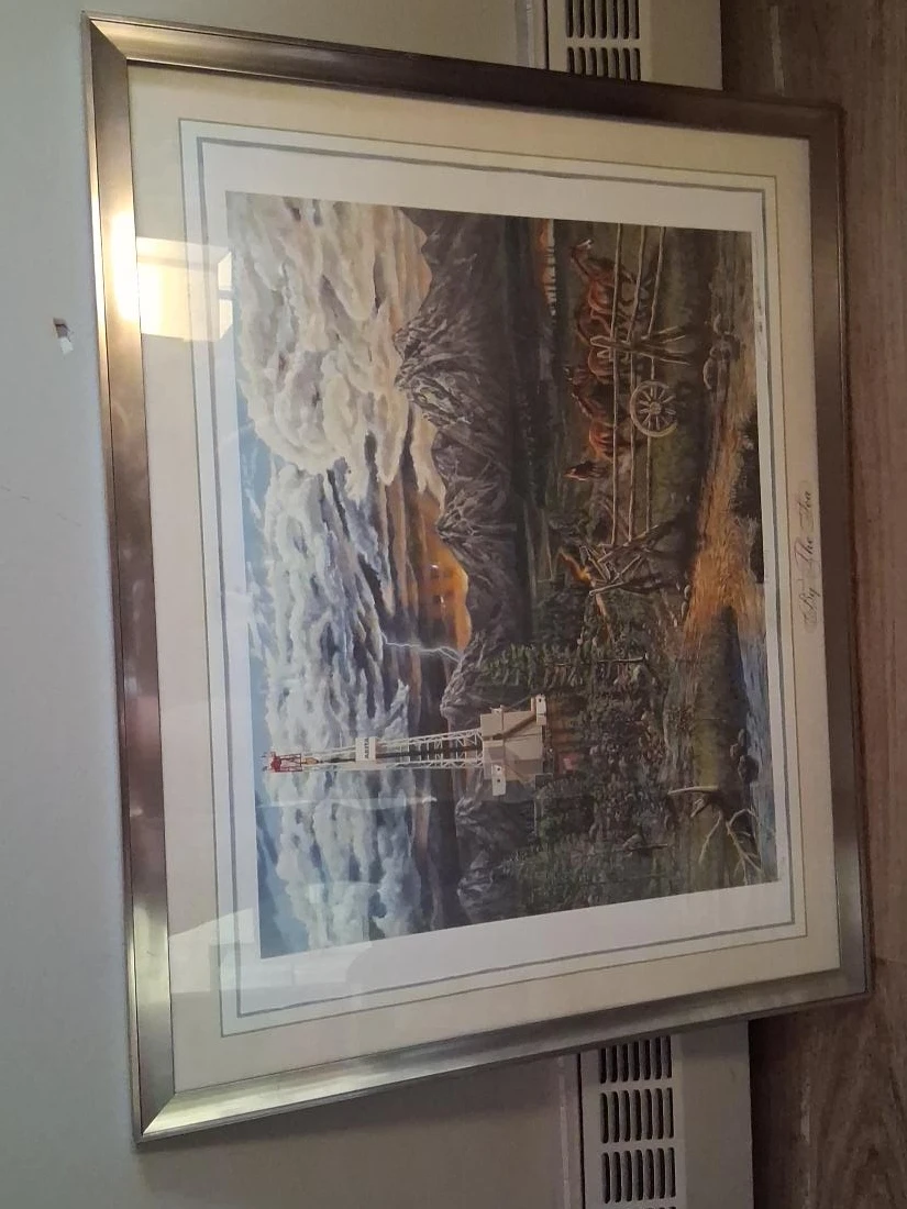 Framed Art Print - "Drilling For Oil"