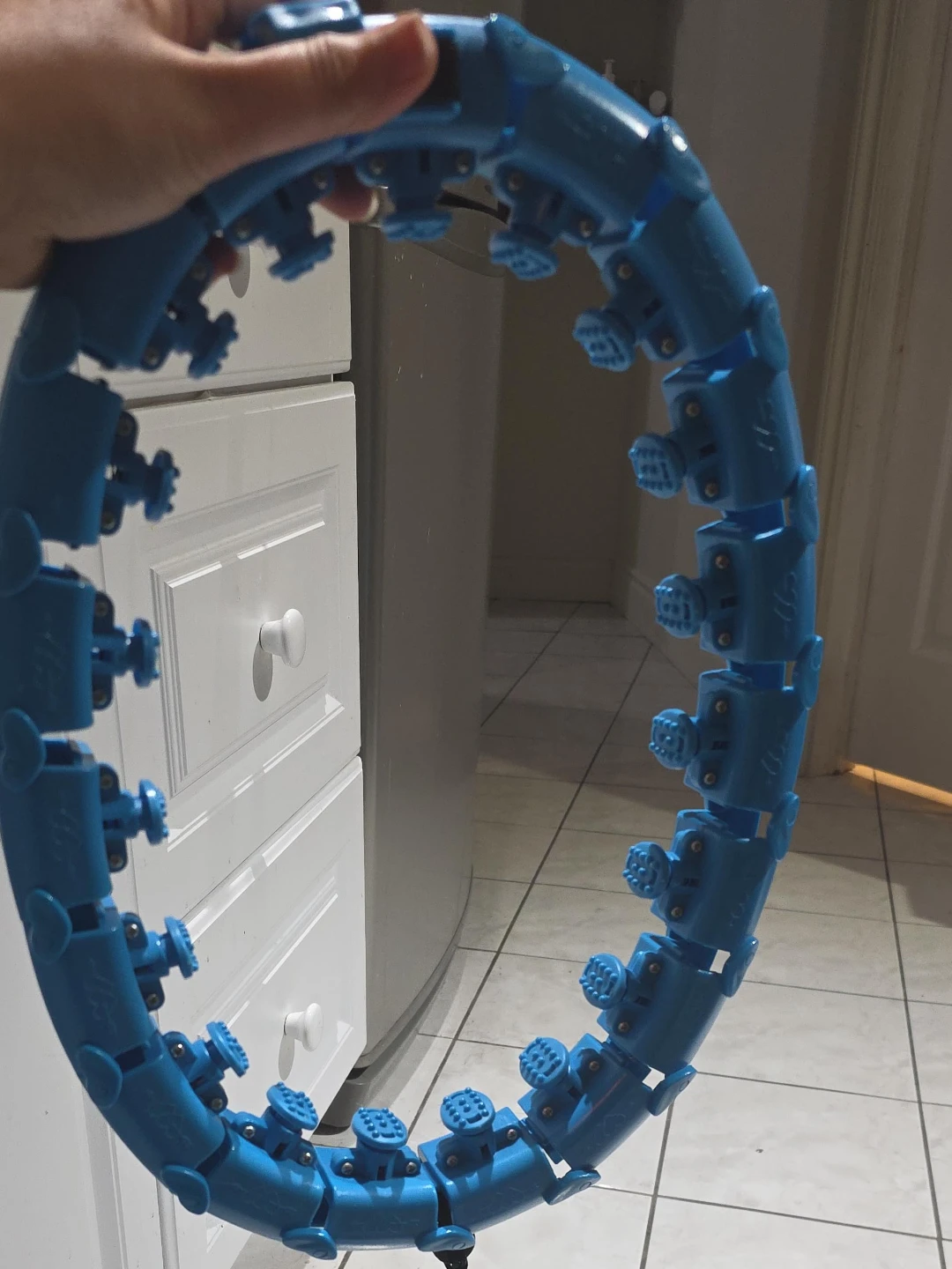 Blue Adjustable Fitness Hula Hoop