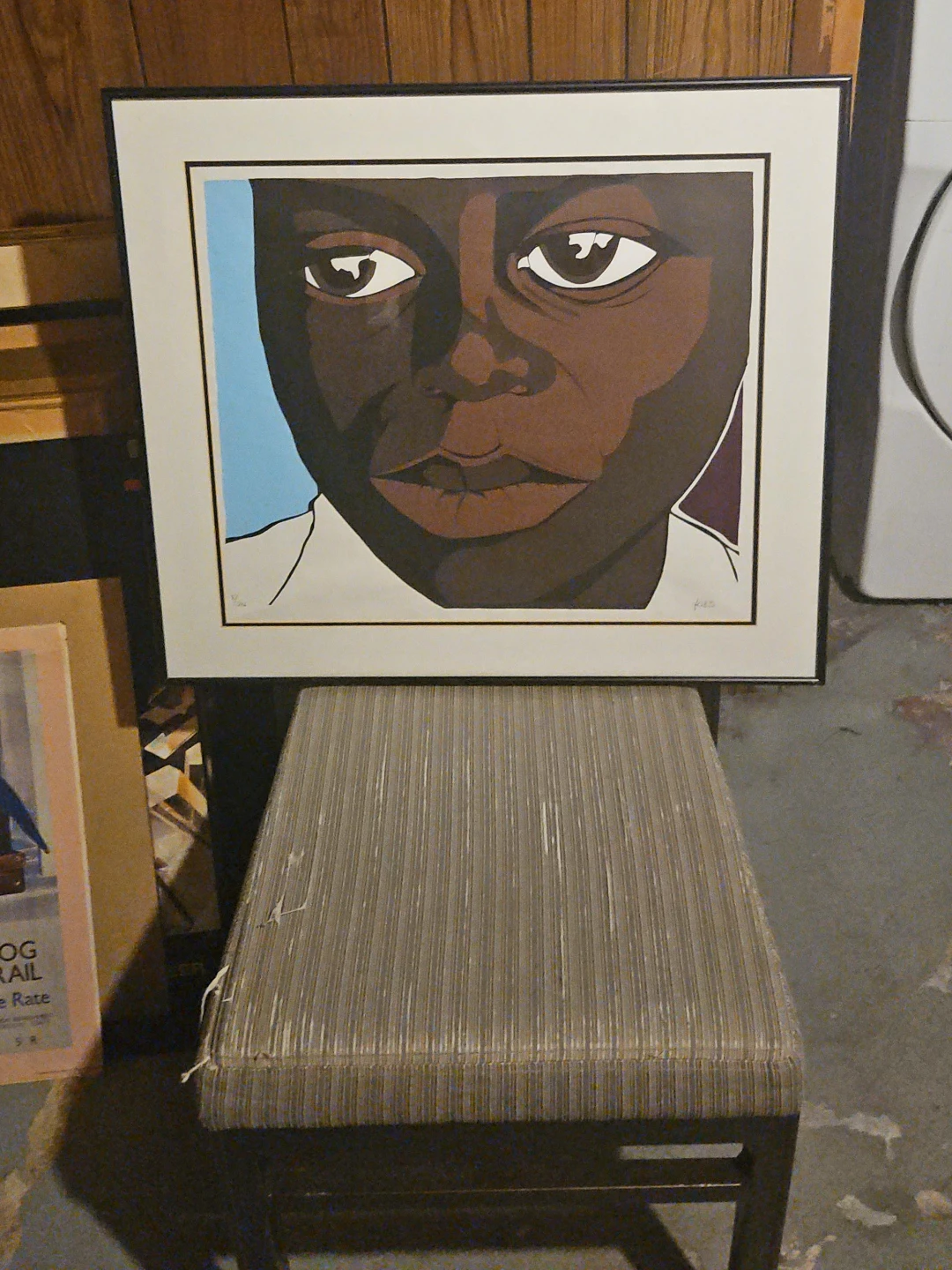 Framed Art Print of a Child's Face