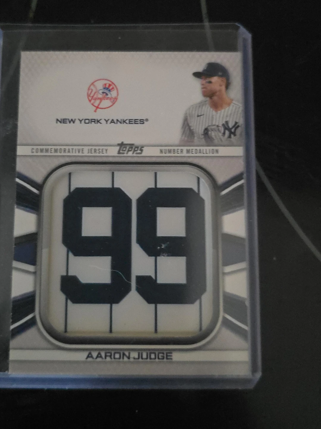 Aaron Judge Jersey Number Medallion Card