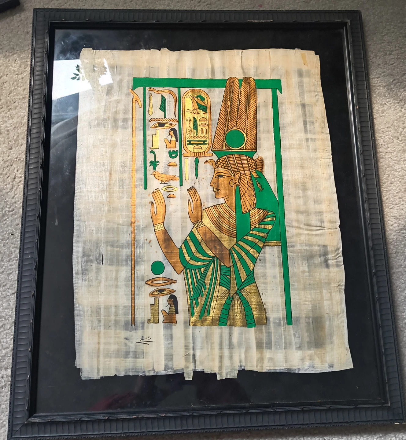 Framed Egyptian Papyrus Art
