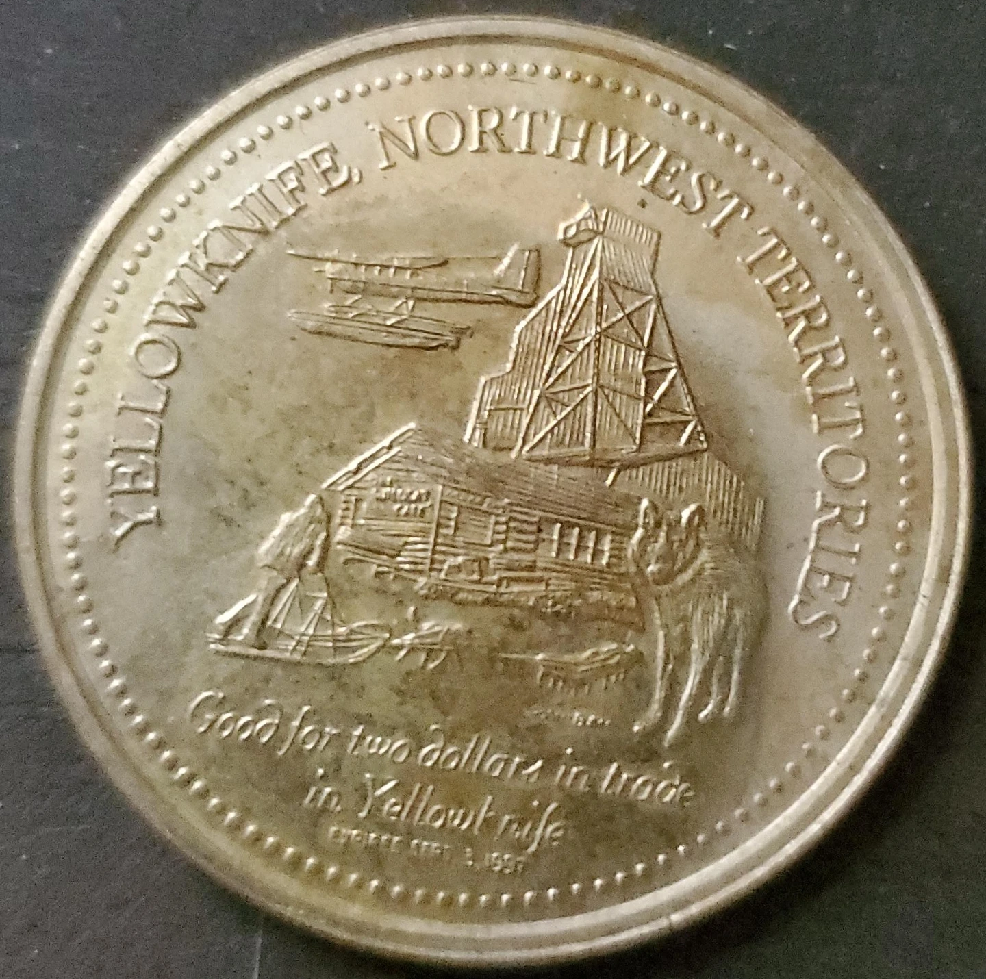Yellowknife Northwest Territories 2 Dollar Trade Token