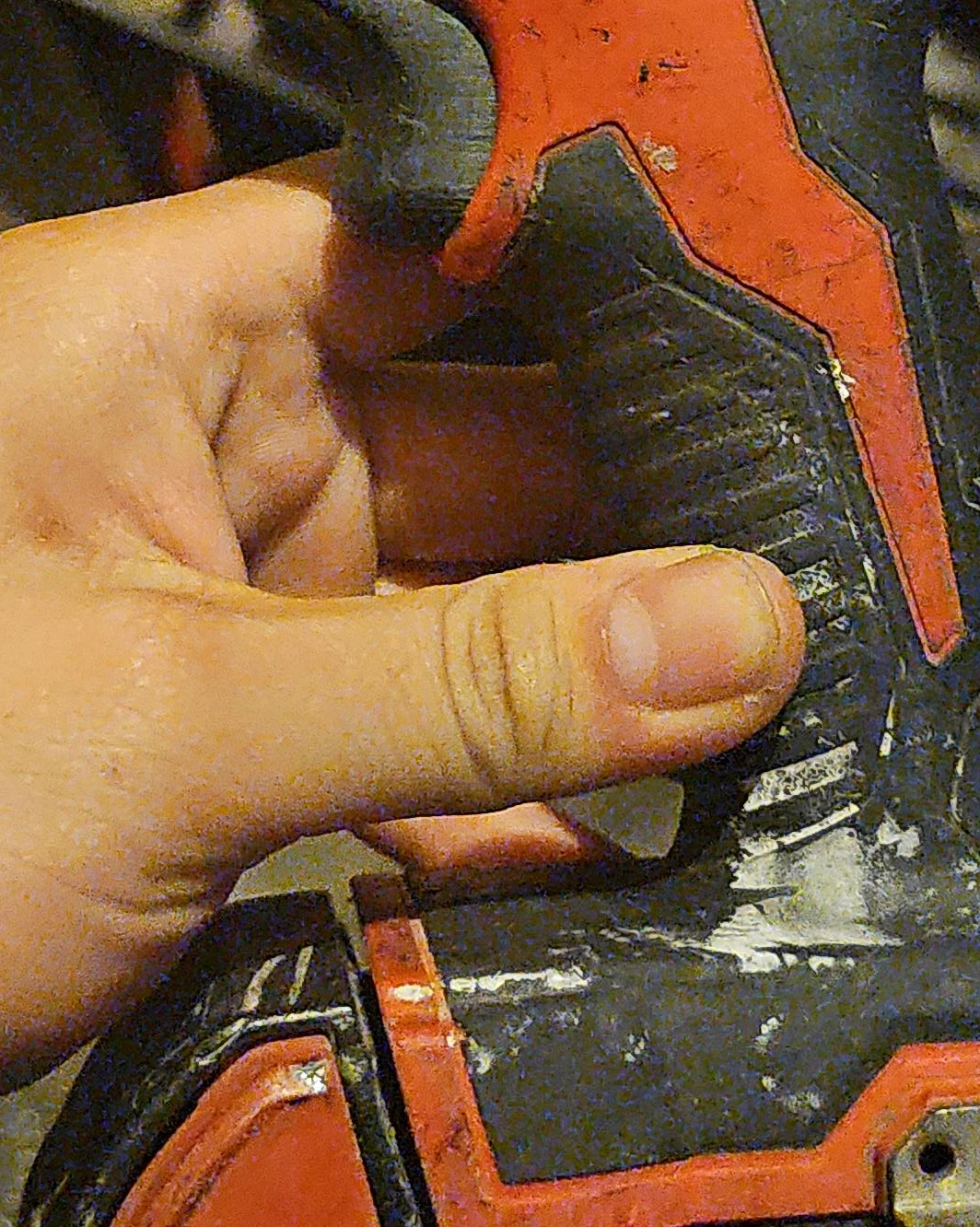 Red and Black Power Tool Handle