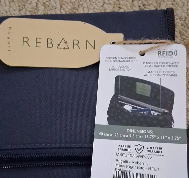 Bugatti Reborn Messenger Bag - Navy