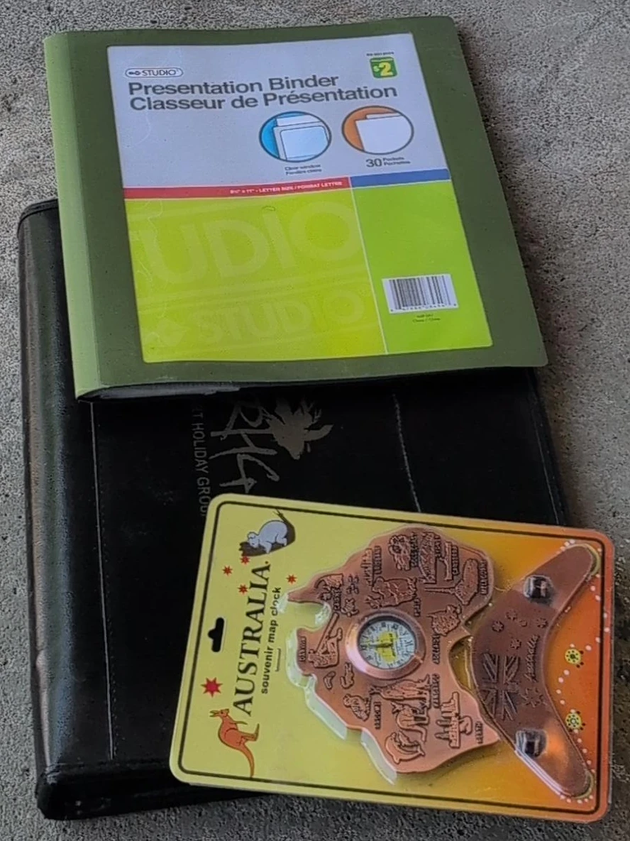 Studio Presentation Binder & Australia Souvenir Map Clock