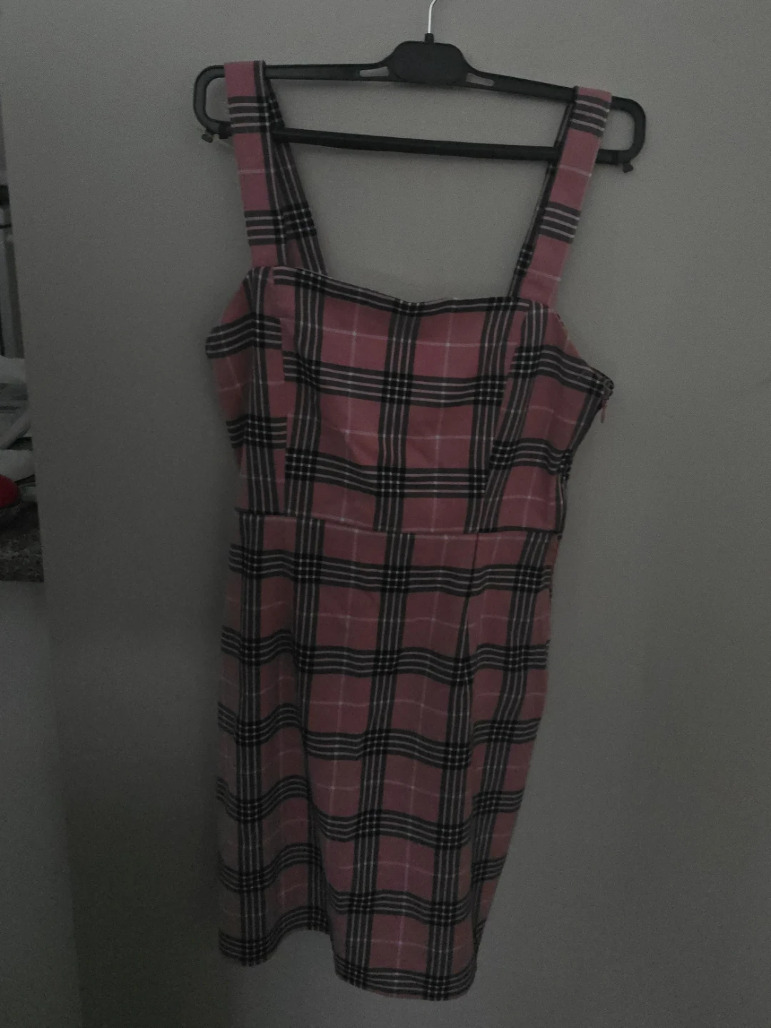 Pink Plaid Mini Dress