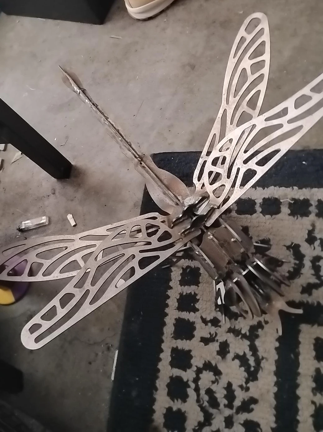 Metal Dragonfly Sculpture