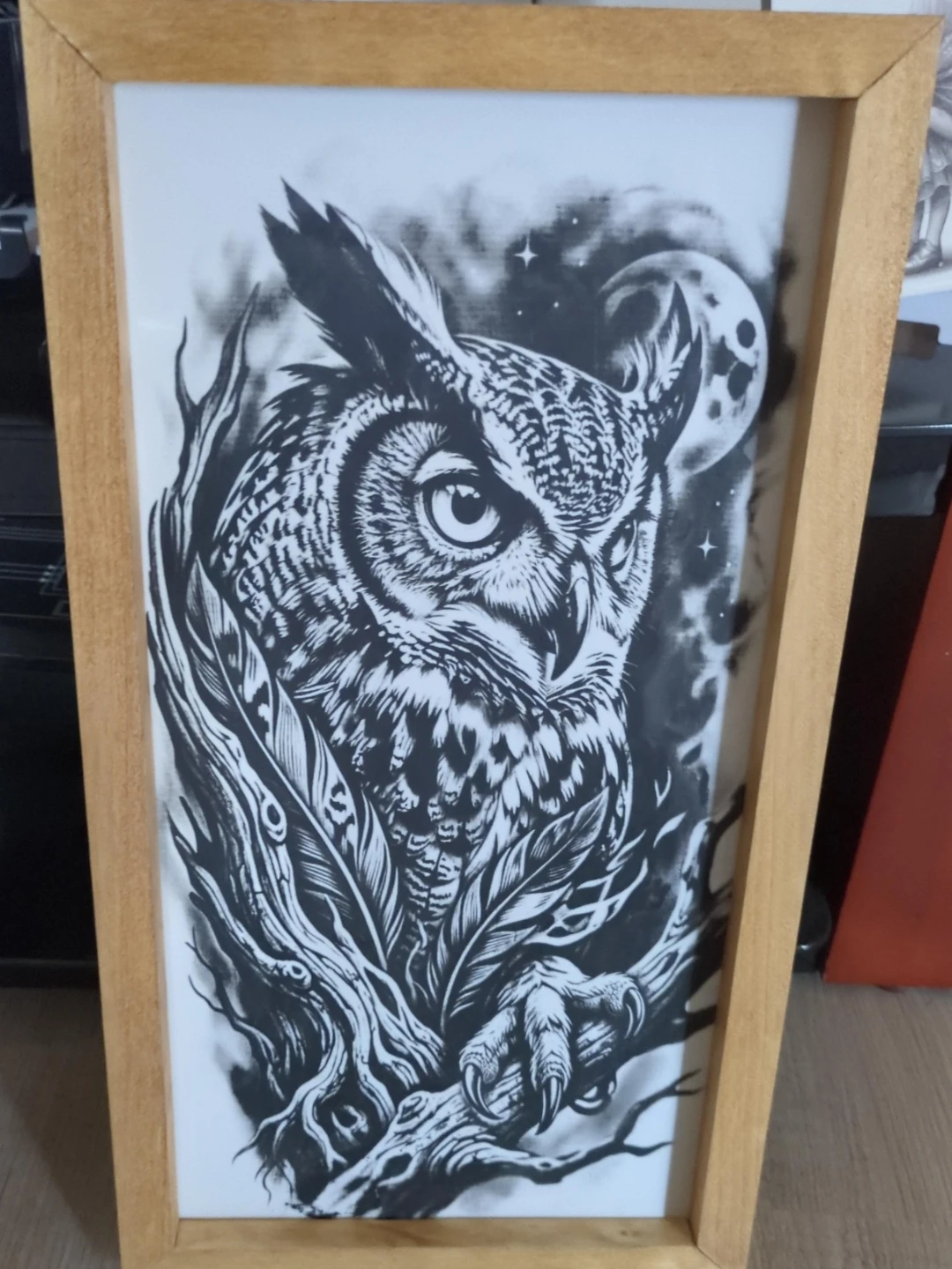 Framed Owl Art Print