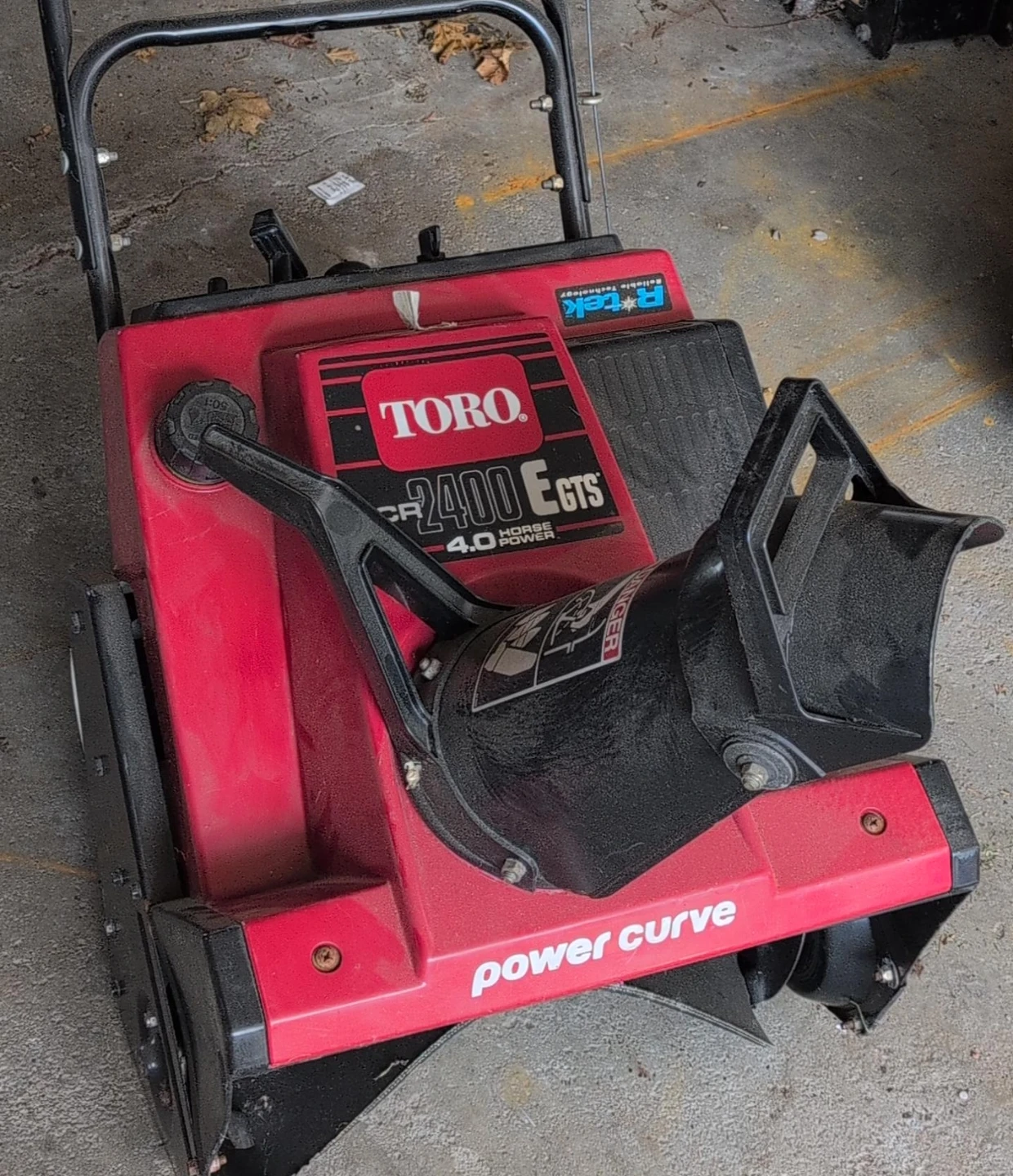 Toro 2400 E-GTS Power Curve Snowblower 4.0 Horsepower