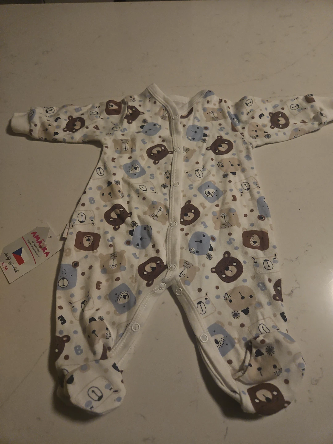 Amalka Baby Footie Pajamas Size 56