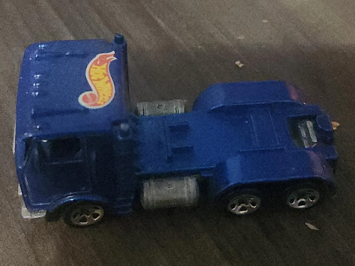 Hot Wheels Blue Semi Truck Toy