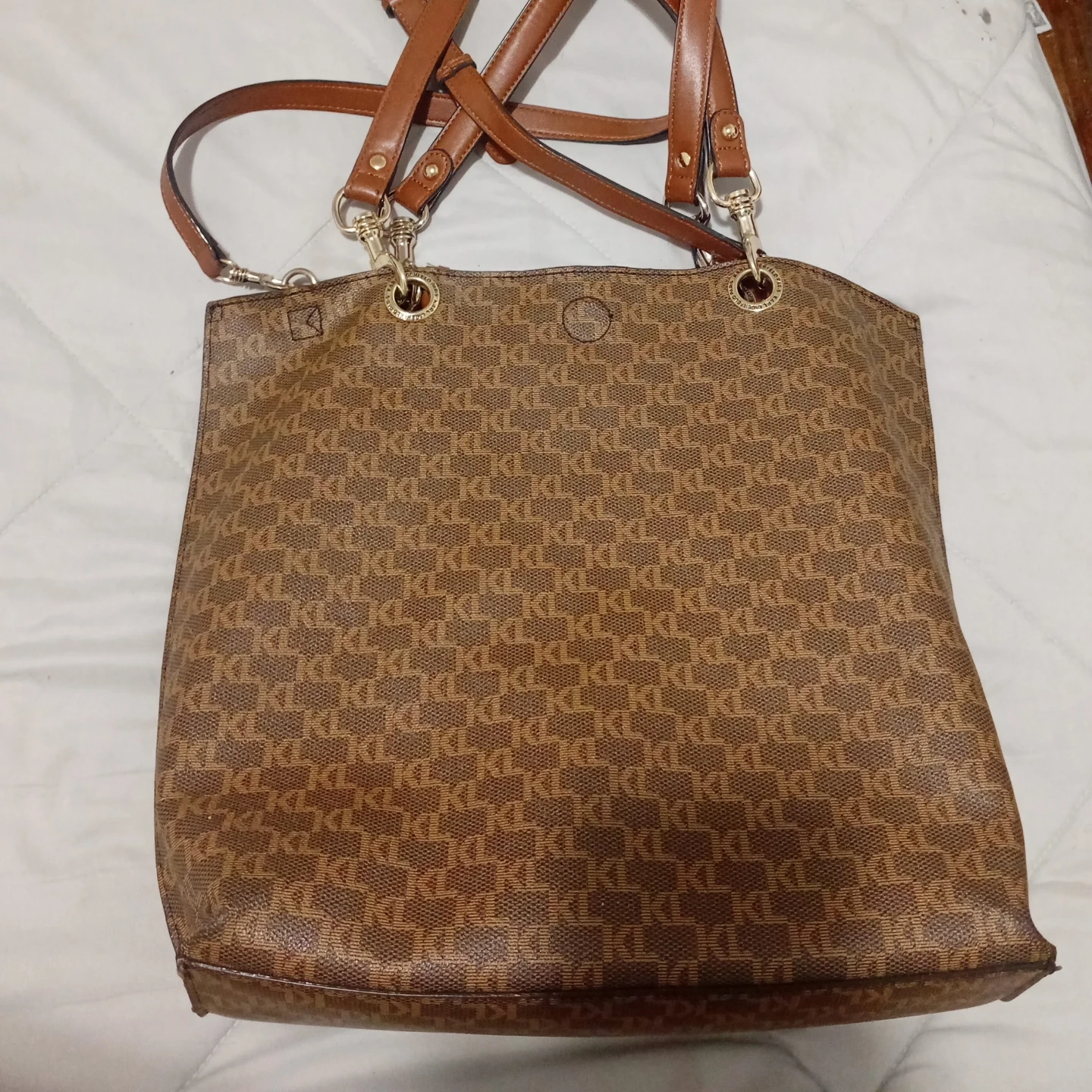 Brown KL Monogram Tote Bag
