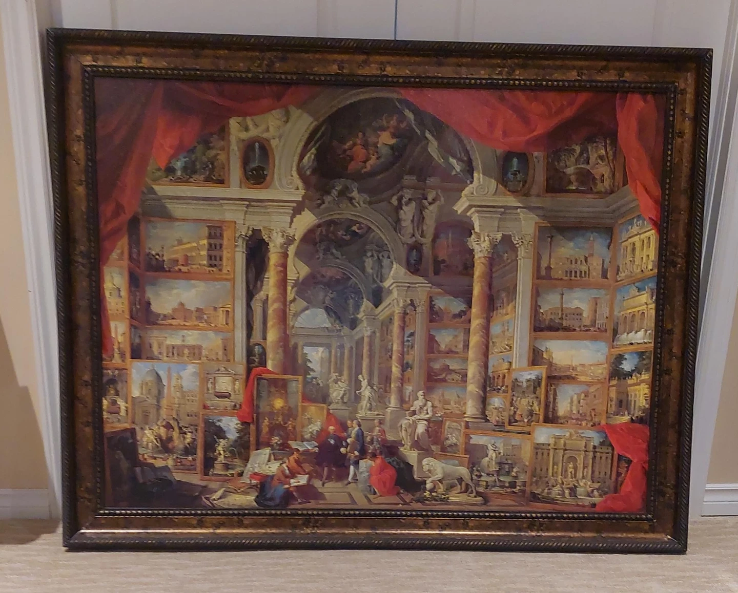 Framed Painting of Roman Architectural Scenes