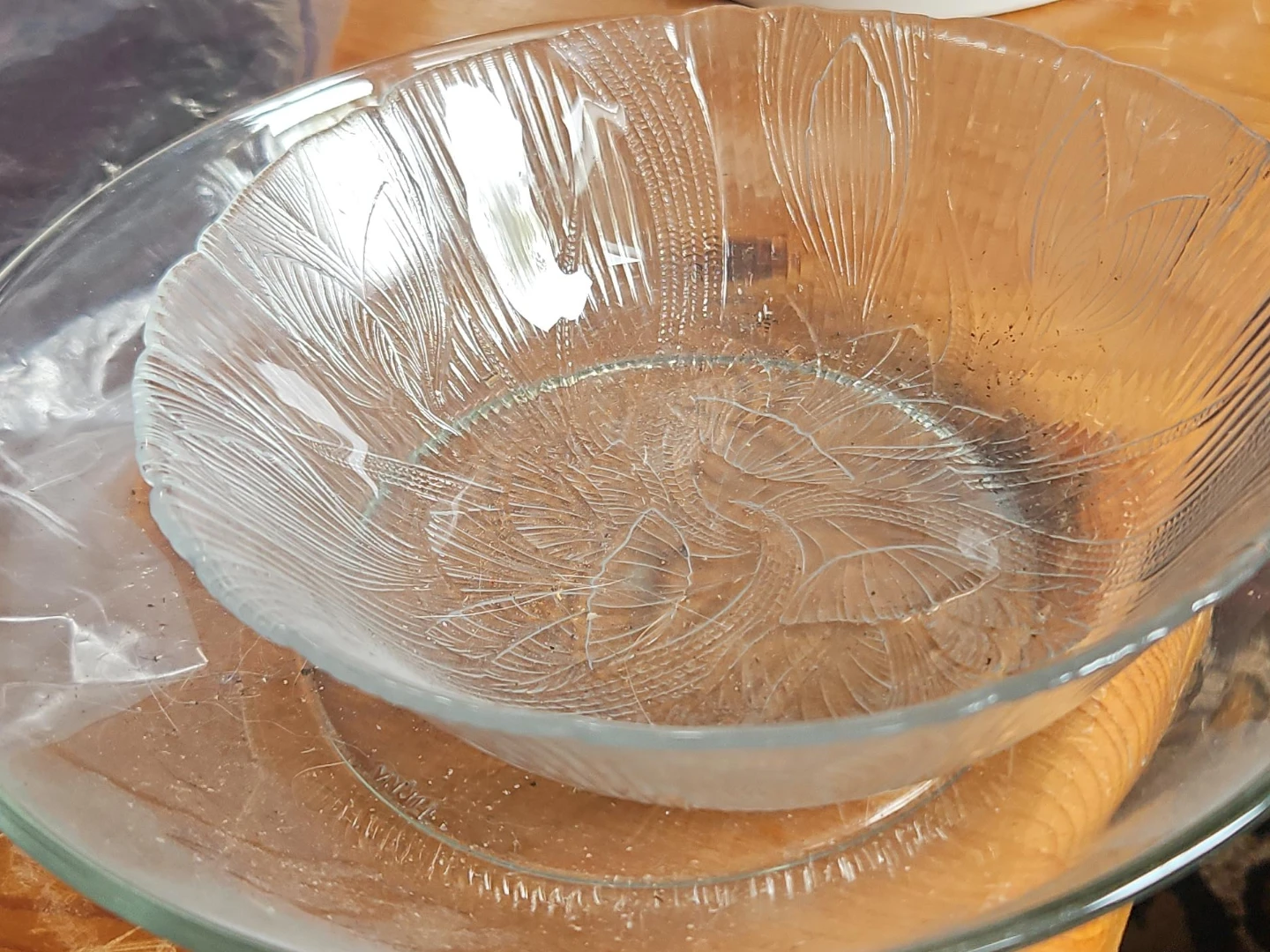 Clear Glass Serving Bowl