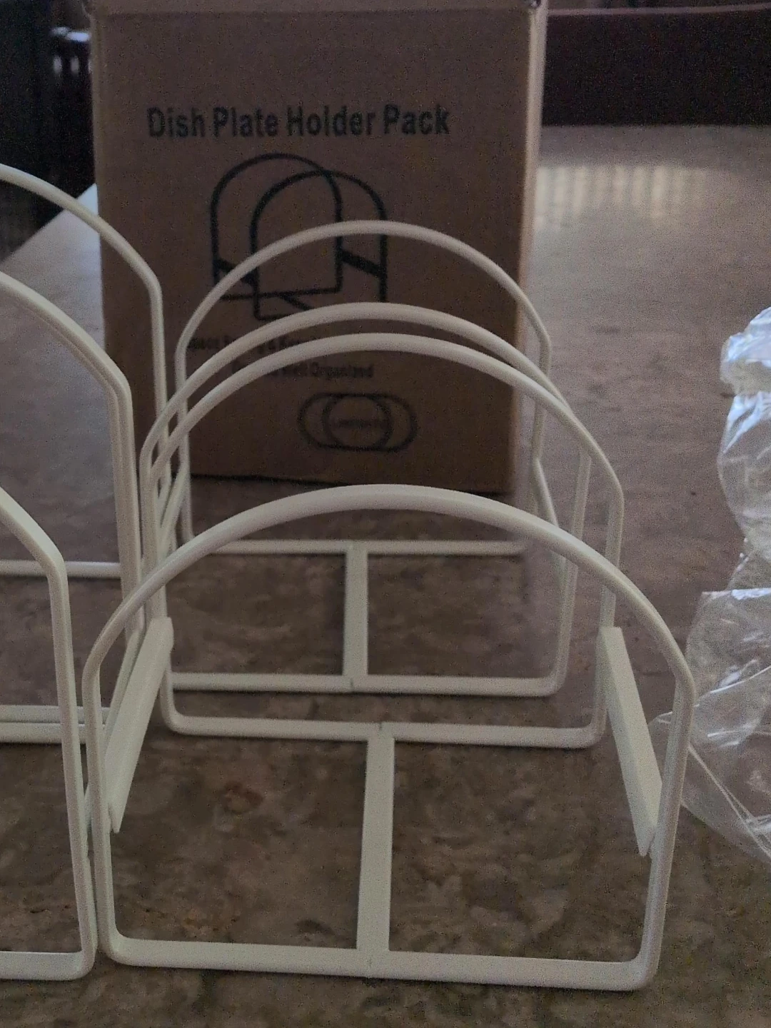 White Dish Plate Holder Pack (Set of 4)