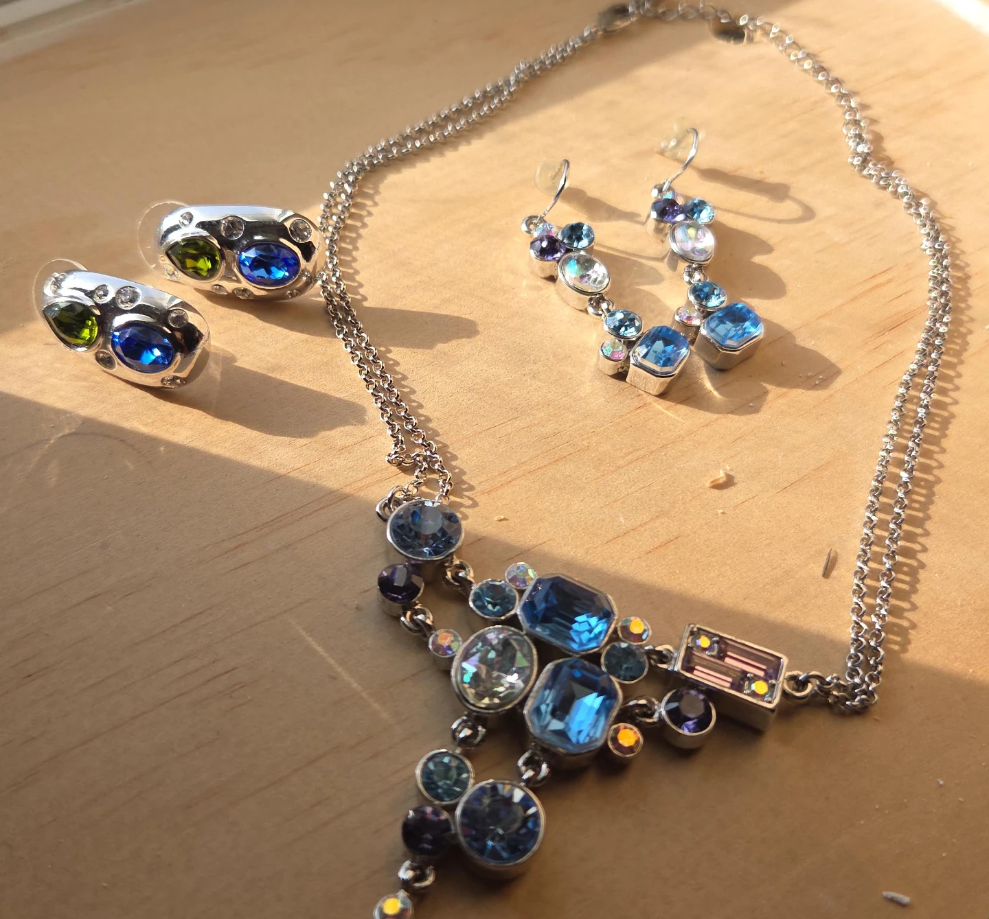 Blue stones Necklace and Earring Set