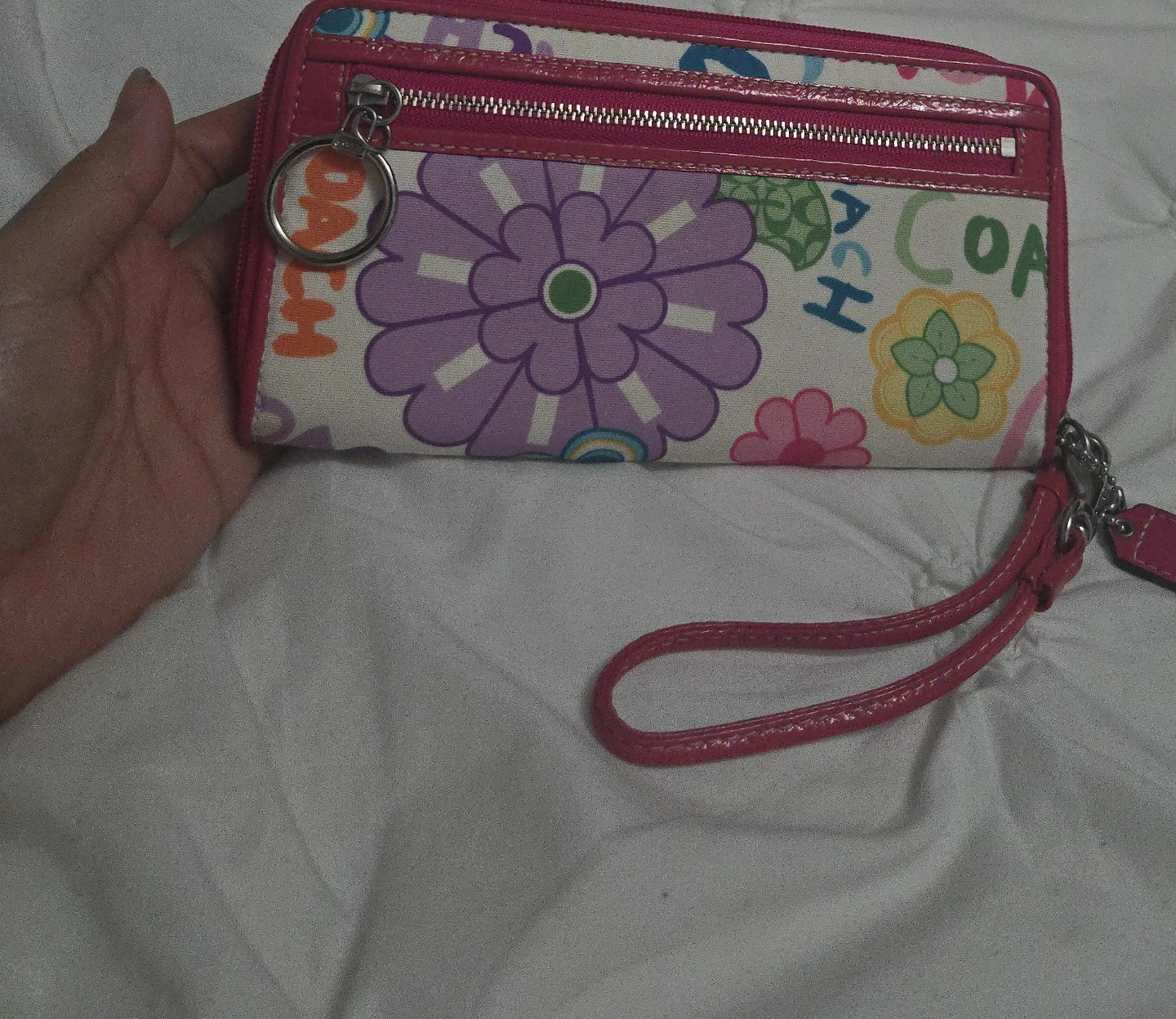 Coach Floral Wristlet Wallet