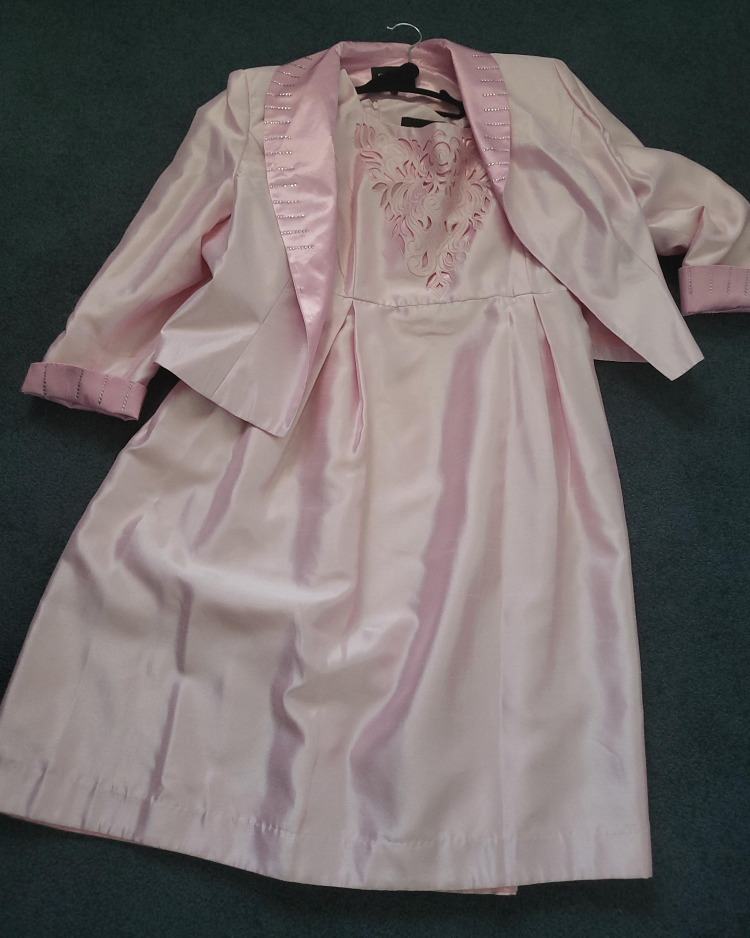 Pink Dress and Jacket Set