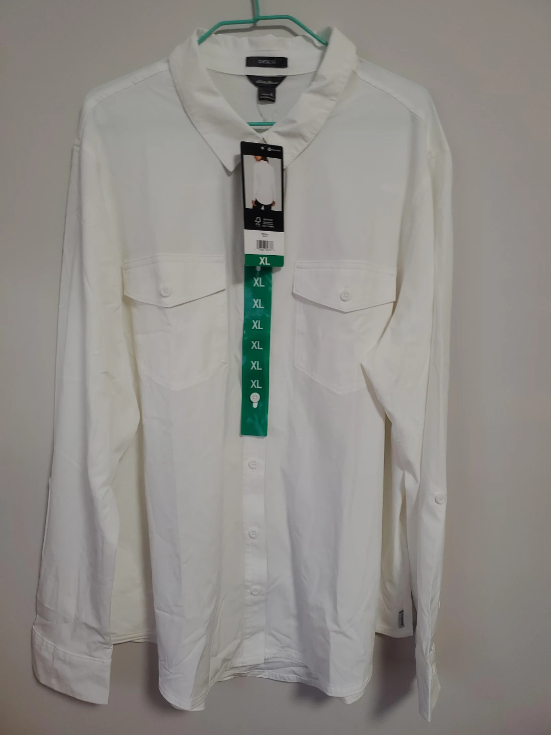 Eddie Bauer White Long Sleeve Button-Up Shirt XL