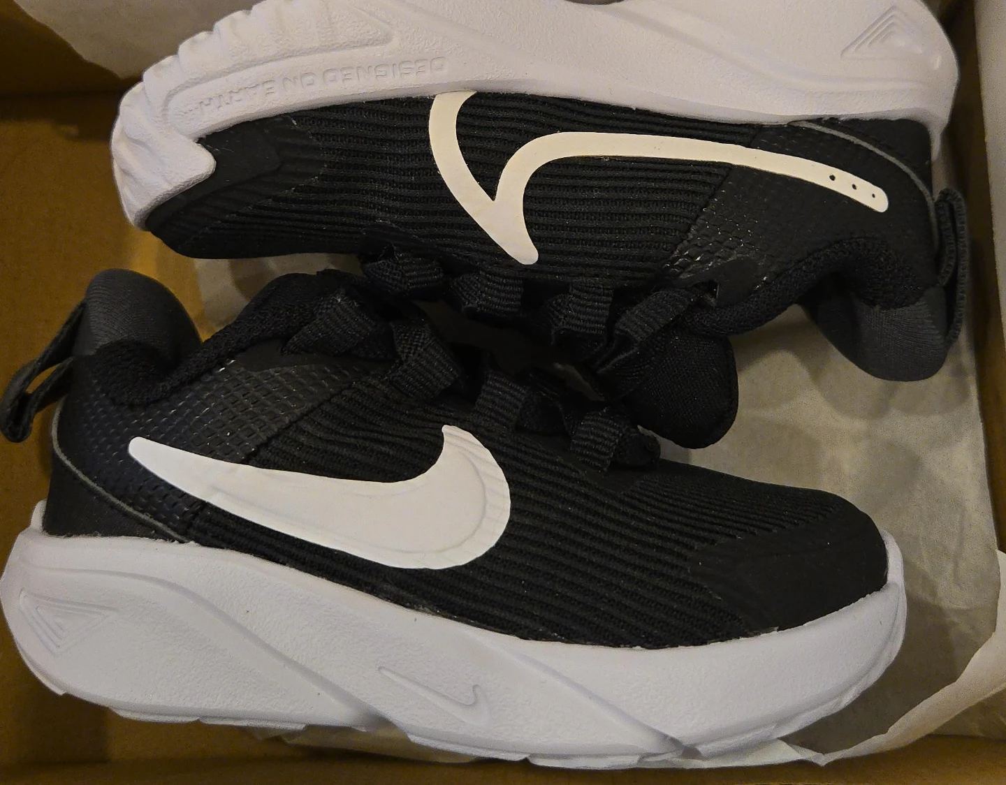 Nike Star Runner Toddler Shoes Black/White 5c