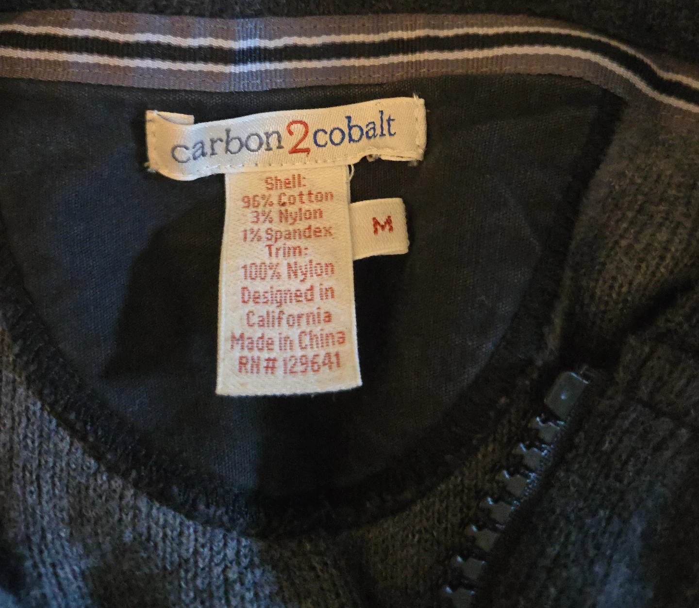 Carbon 2 Cobalt Men's Zip-Up Hoodie