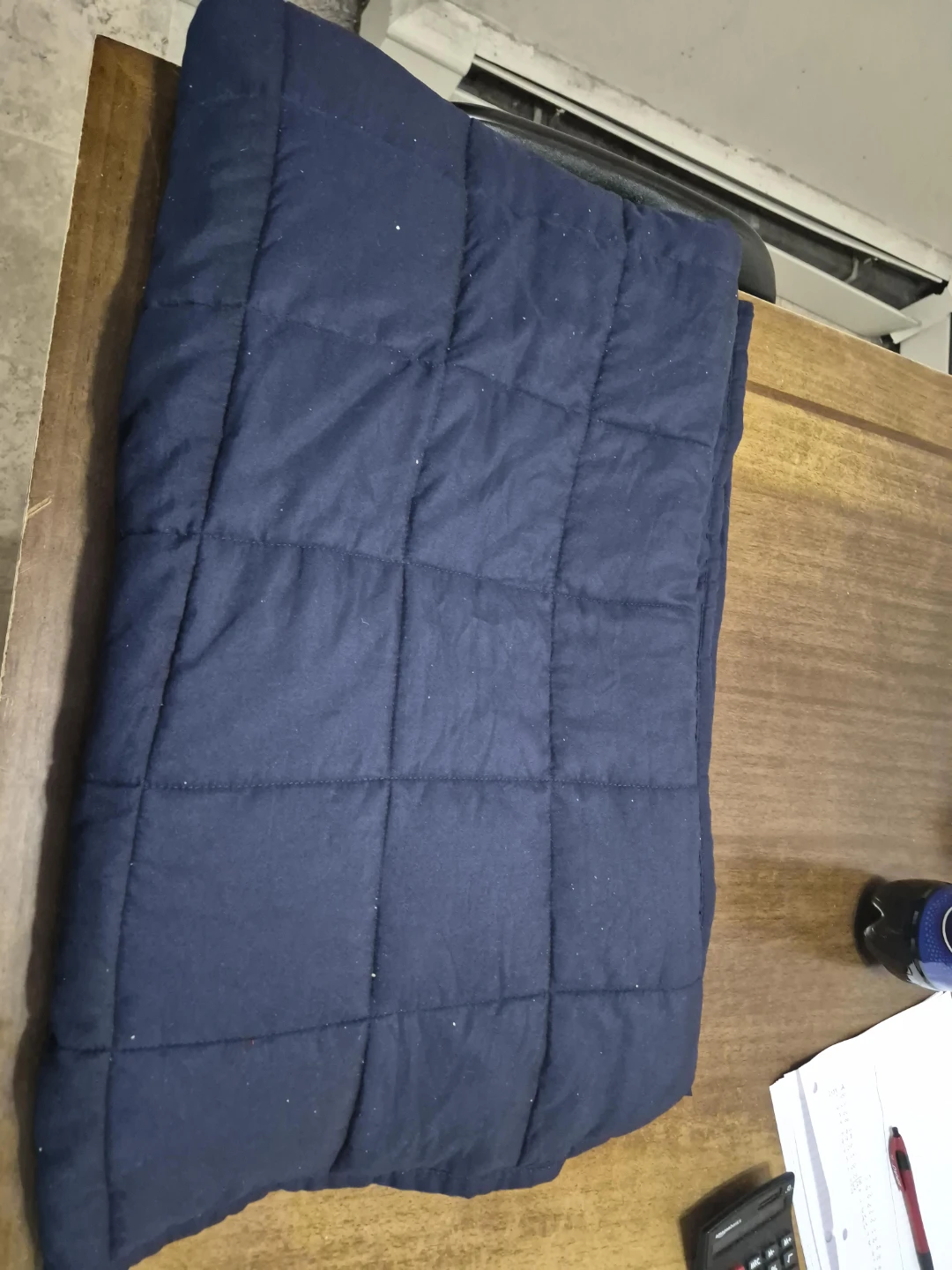 Navy Blue Quilted Blanket