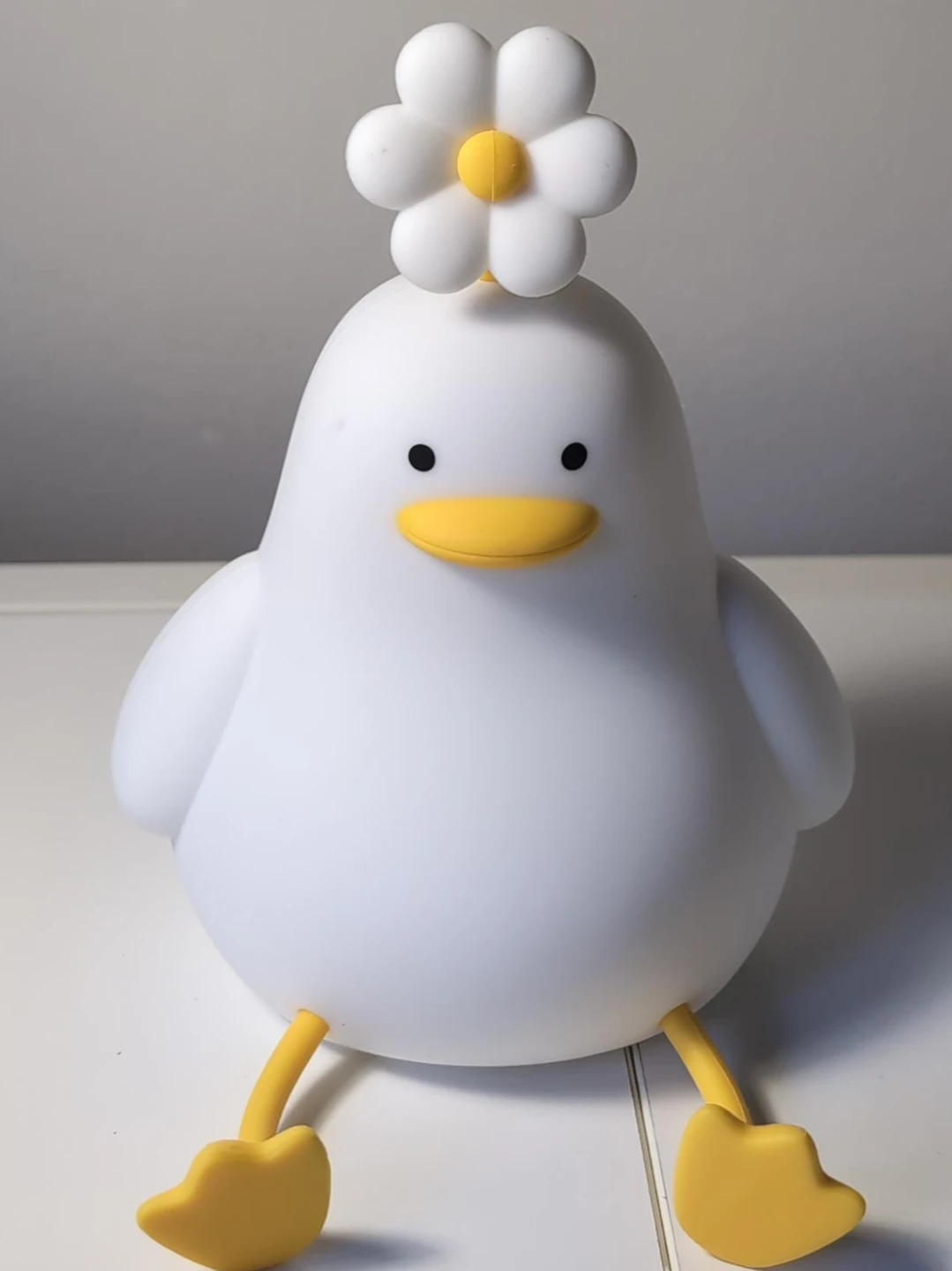 Cute Duck Night Light with Flower
