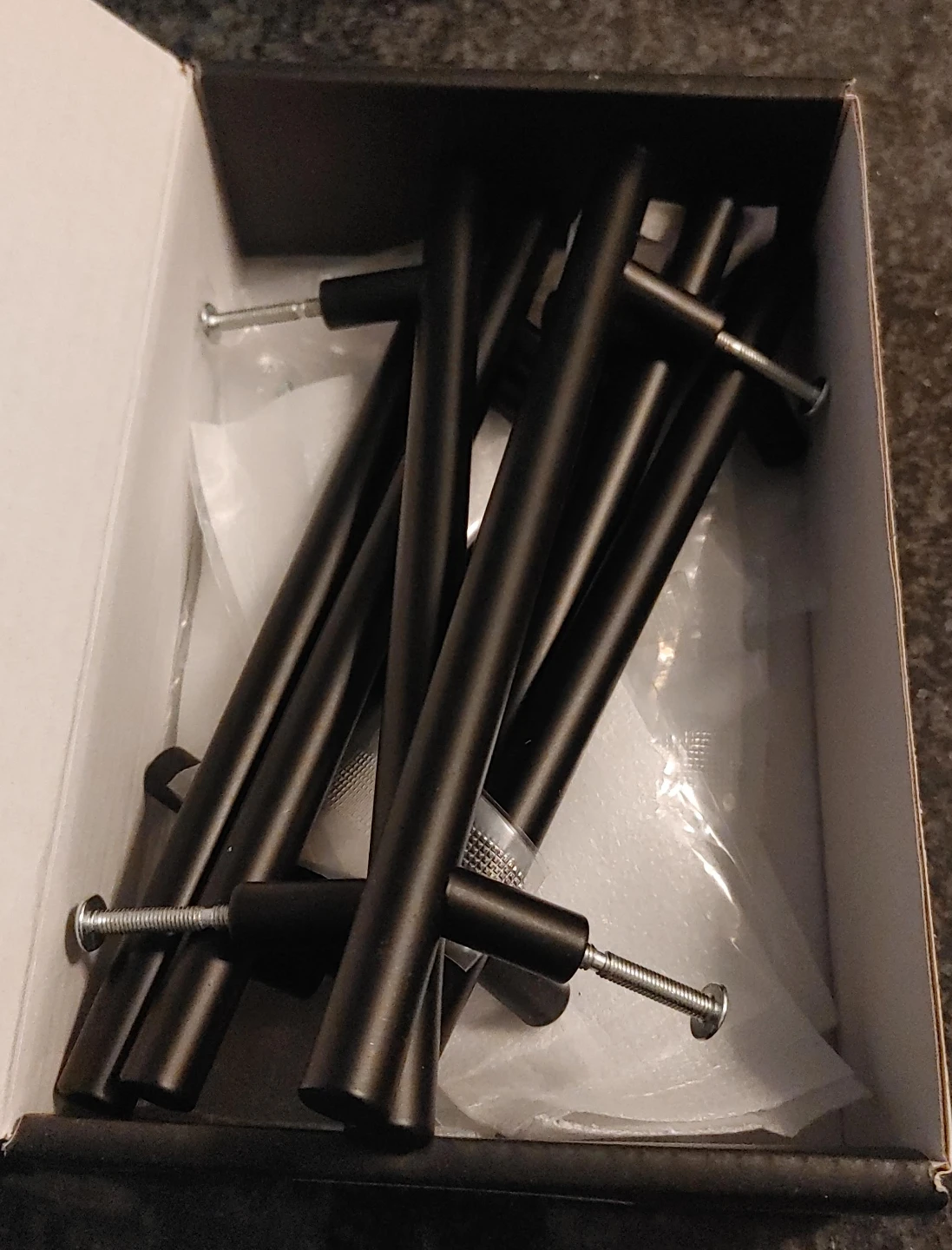 Black Cabinet Door Handles (Set of 5)
