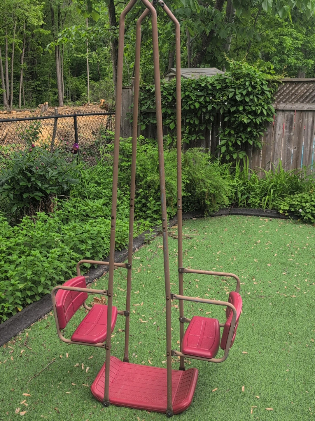 Hedstrom Red Metal Swing Set