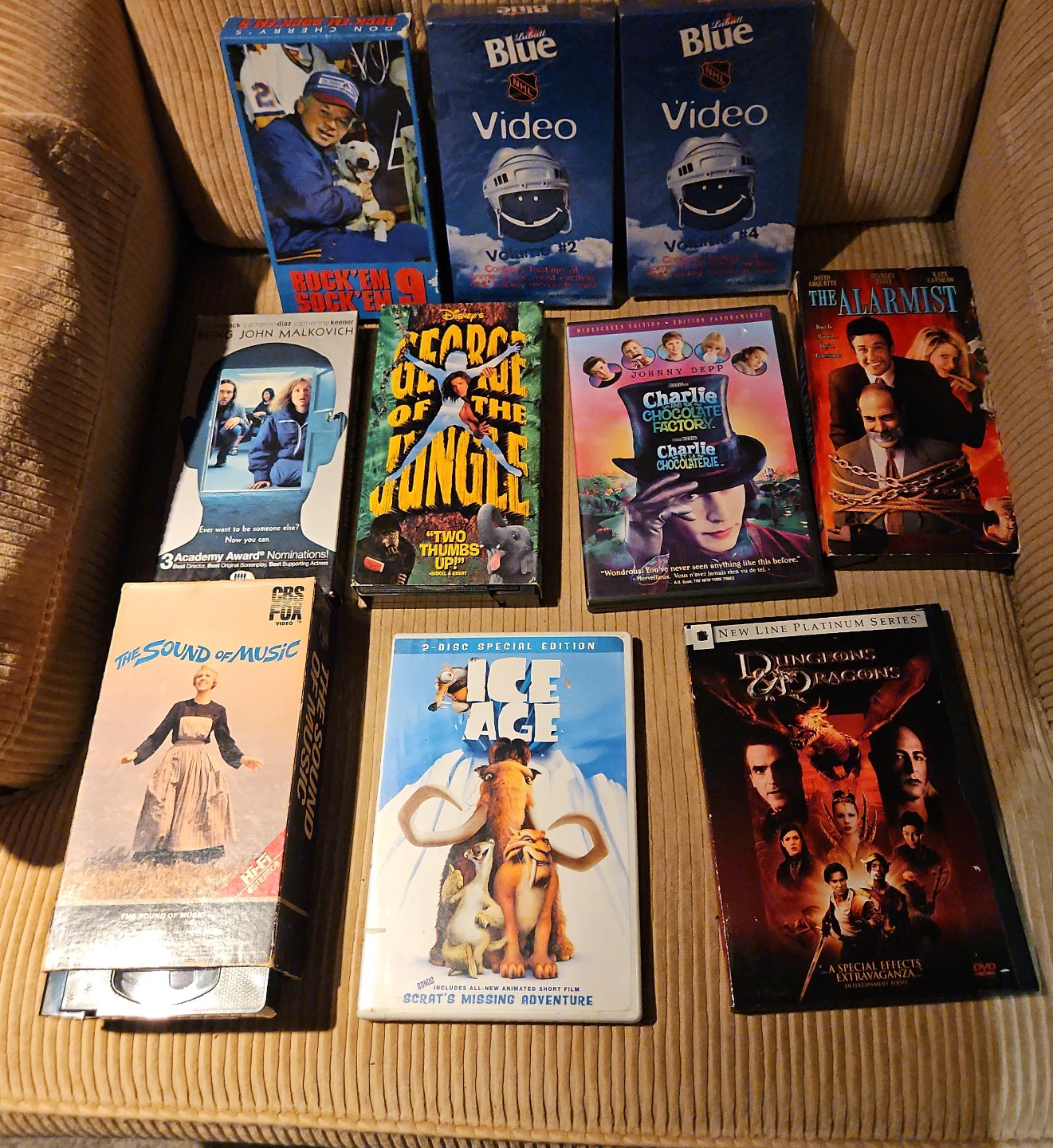 Lot of 10 VHS and DVD Movies - FREE