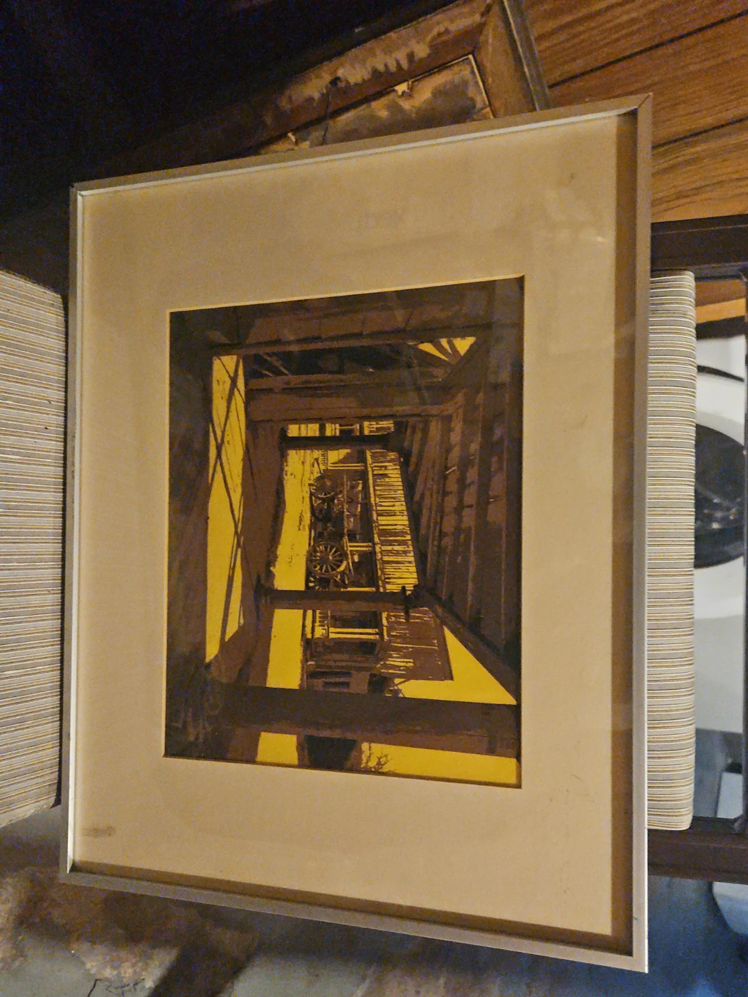 Framed Vintage Print of Old West Building