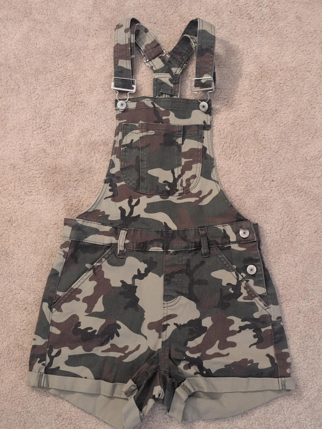 Bluenotes Camo Denim Short Overalls S/P