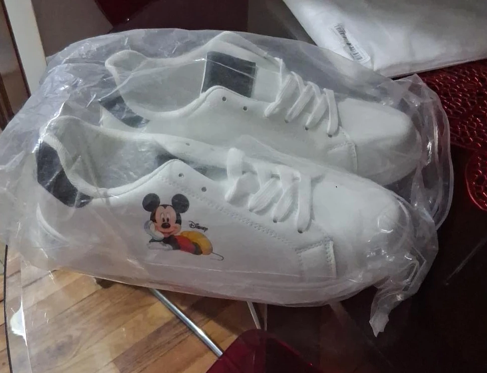 Disney Mickey Mouse White Sneakers
