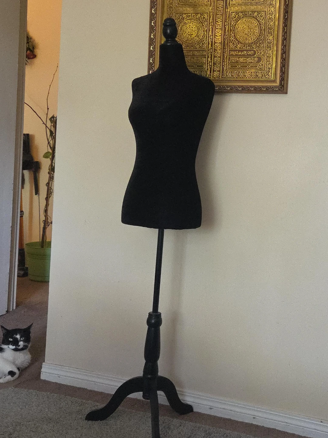 Black Dress Form Mannequin with Stand