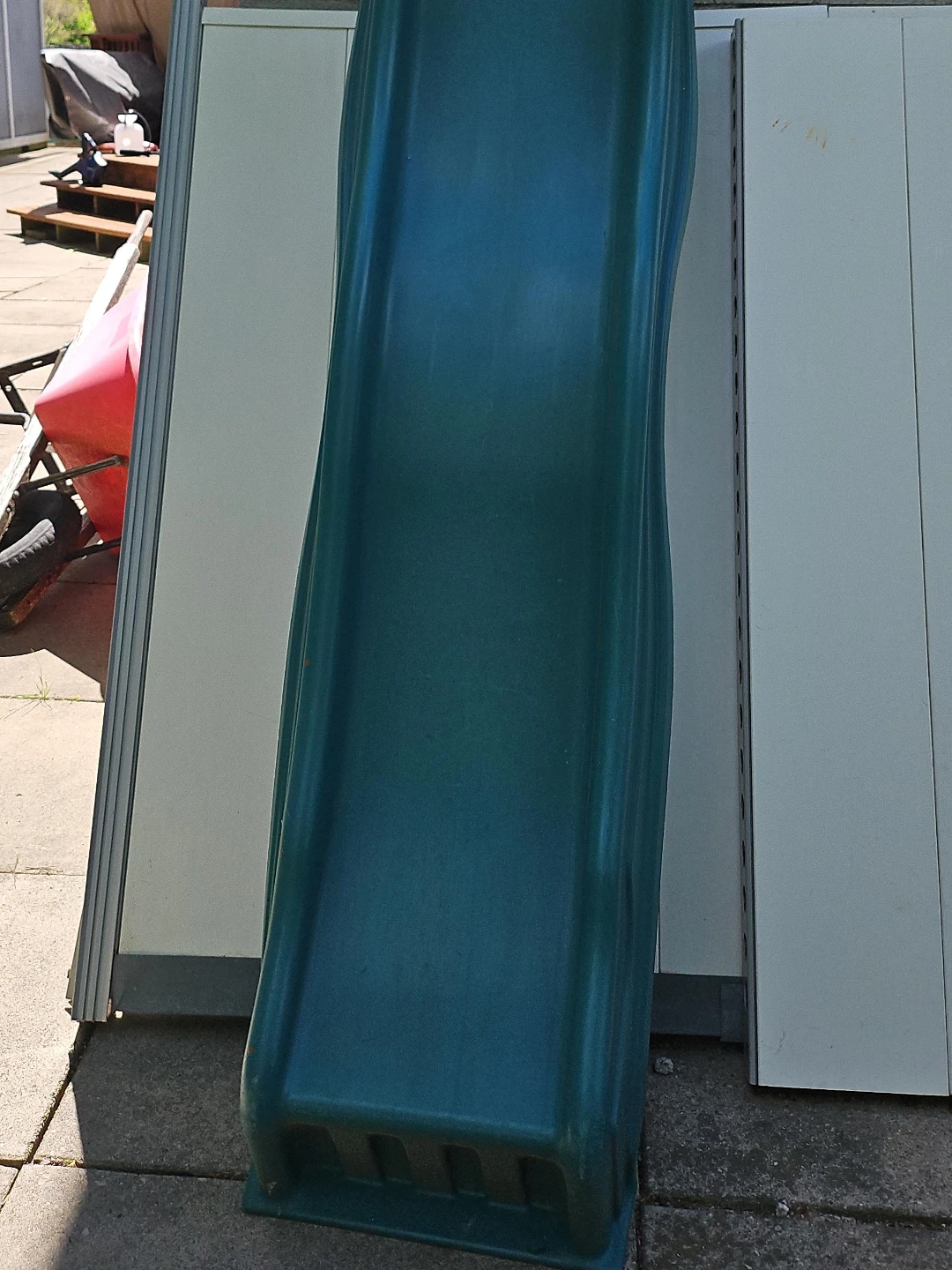 Green Plastic Playground Slide