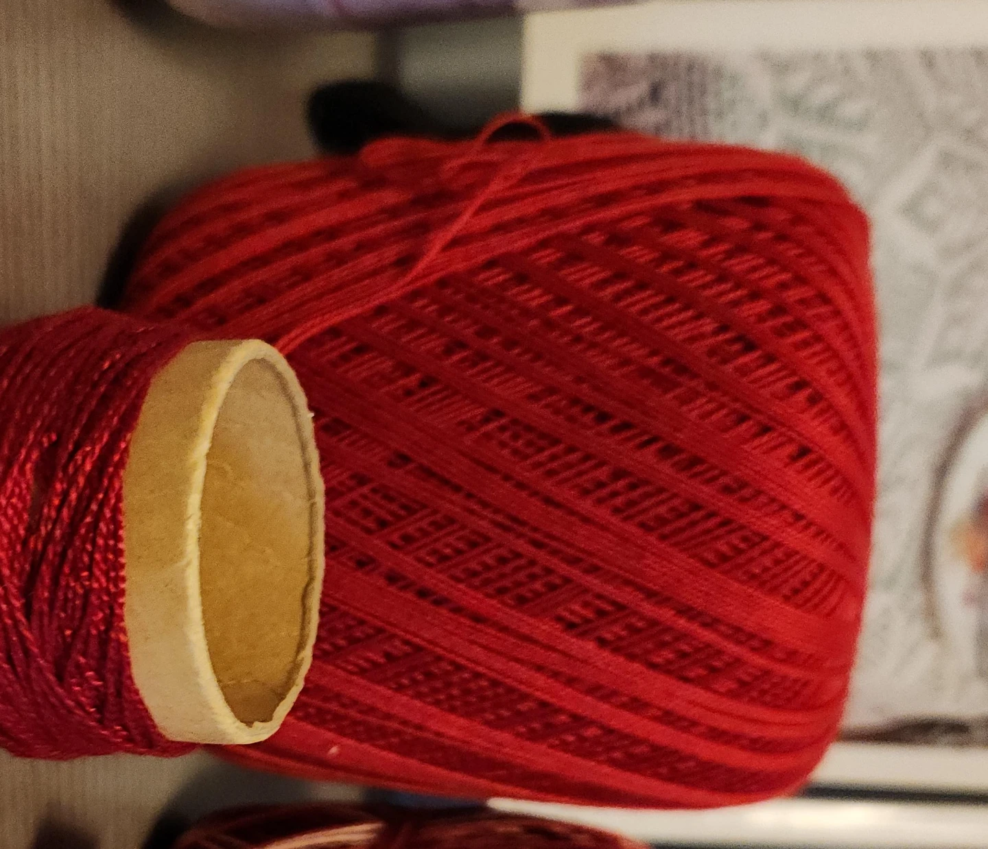 Red Embroidery Thread Spool