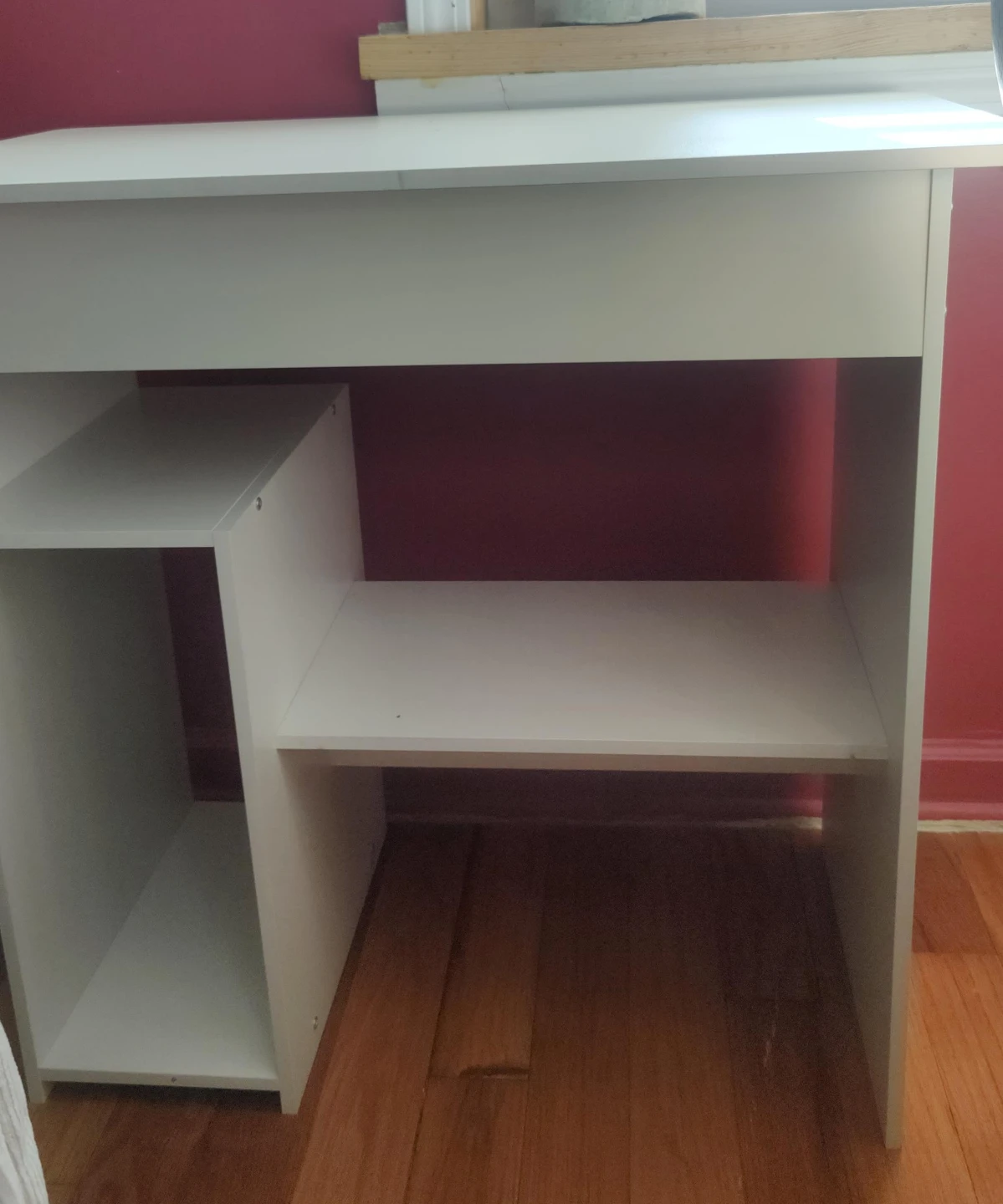 White Side Table with Shelves