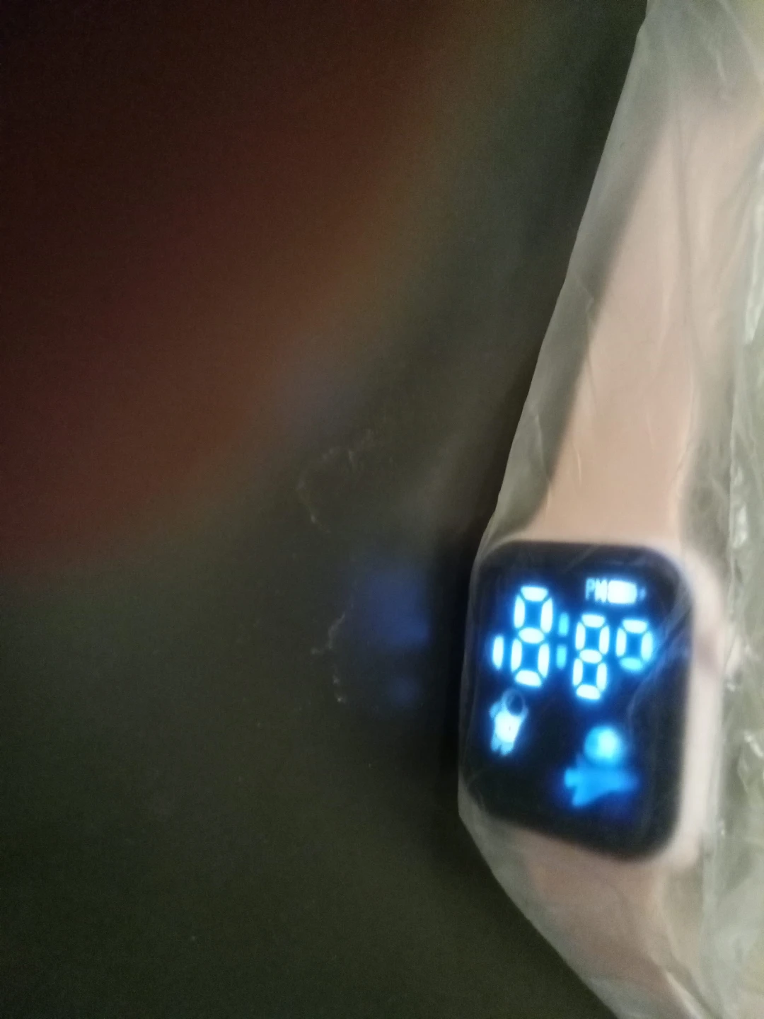 Digital LED Watch with Astronaut Icons