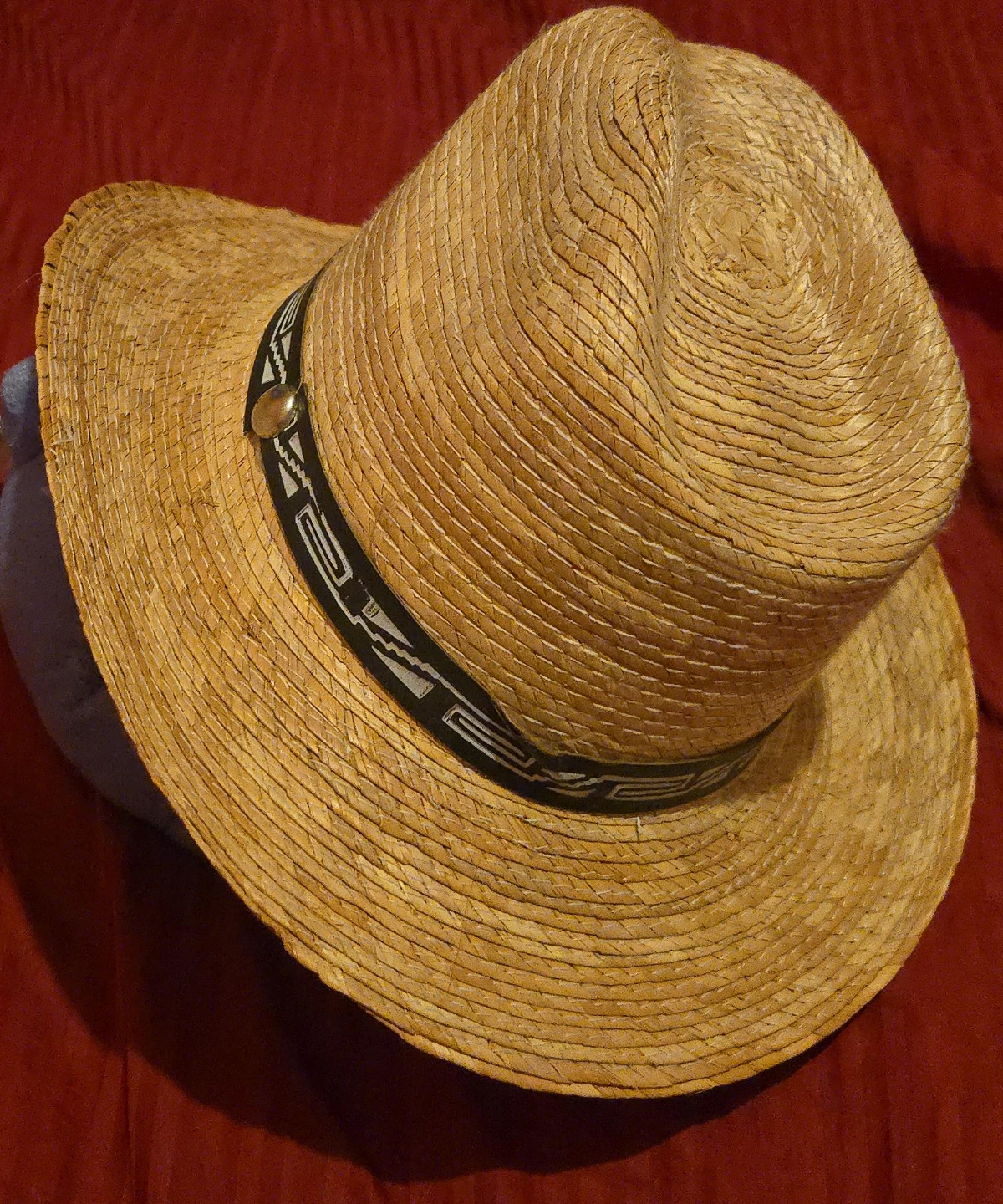 Kids Straw Fedora Hat with Decorative Band