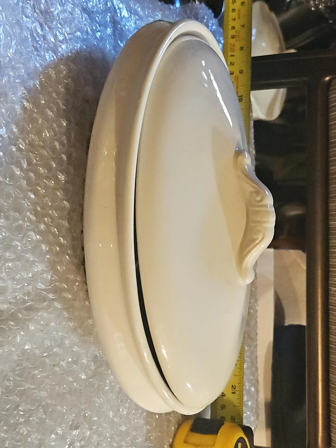 White Oval Covered Serving Dish