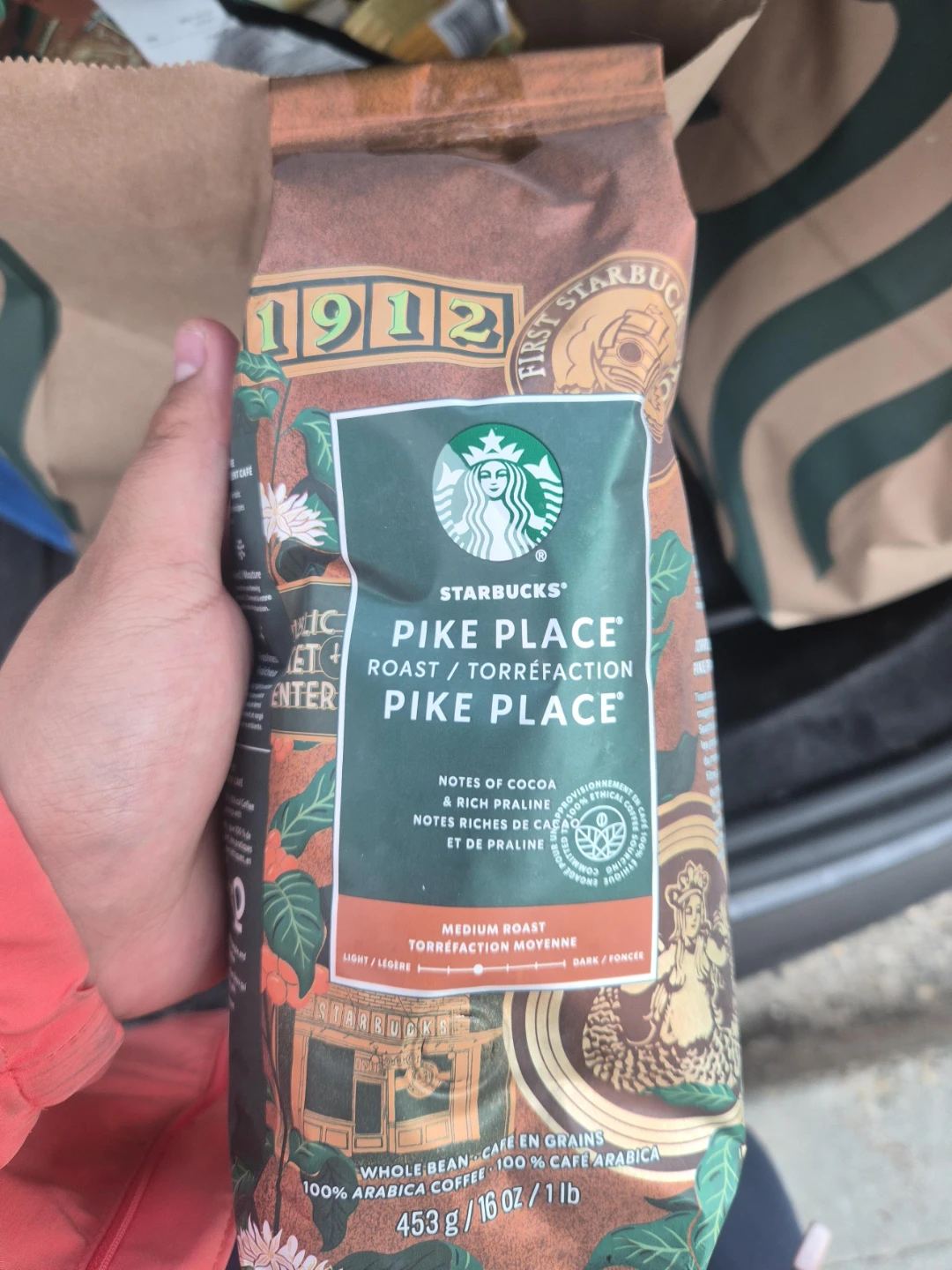 Starbucks Pike Place Roast Whole Bean Coffee