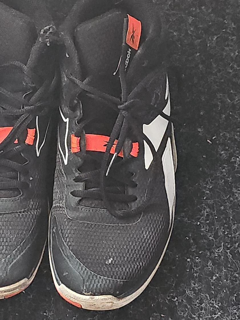 Reebok Black & Orange Athletic Shoes