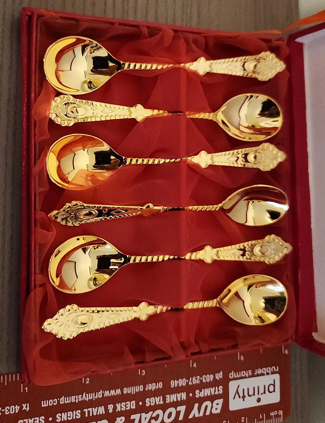 RODLO "Łyżeczki deserowe" Gold-Plated Dessert Spoons Set