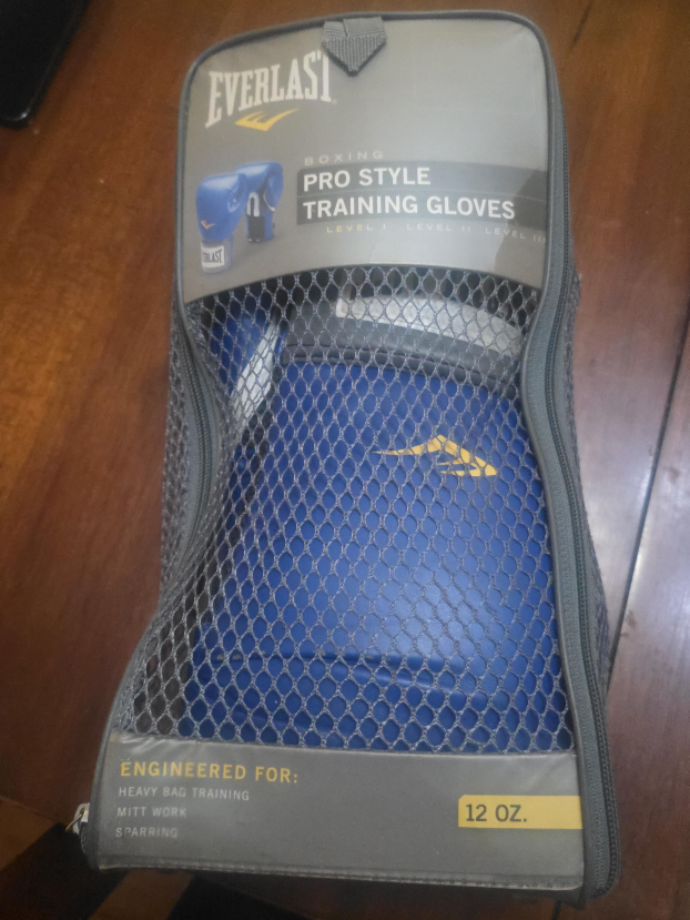Everlast Pro Style Training Gloves - Blue 12 OZ