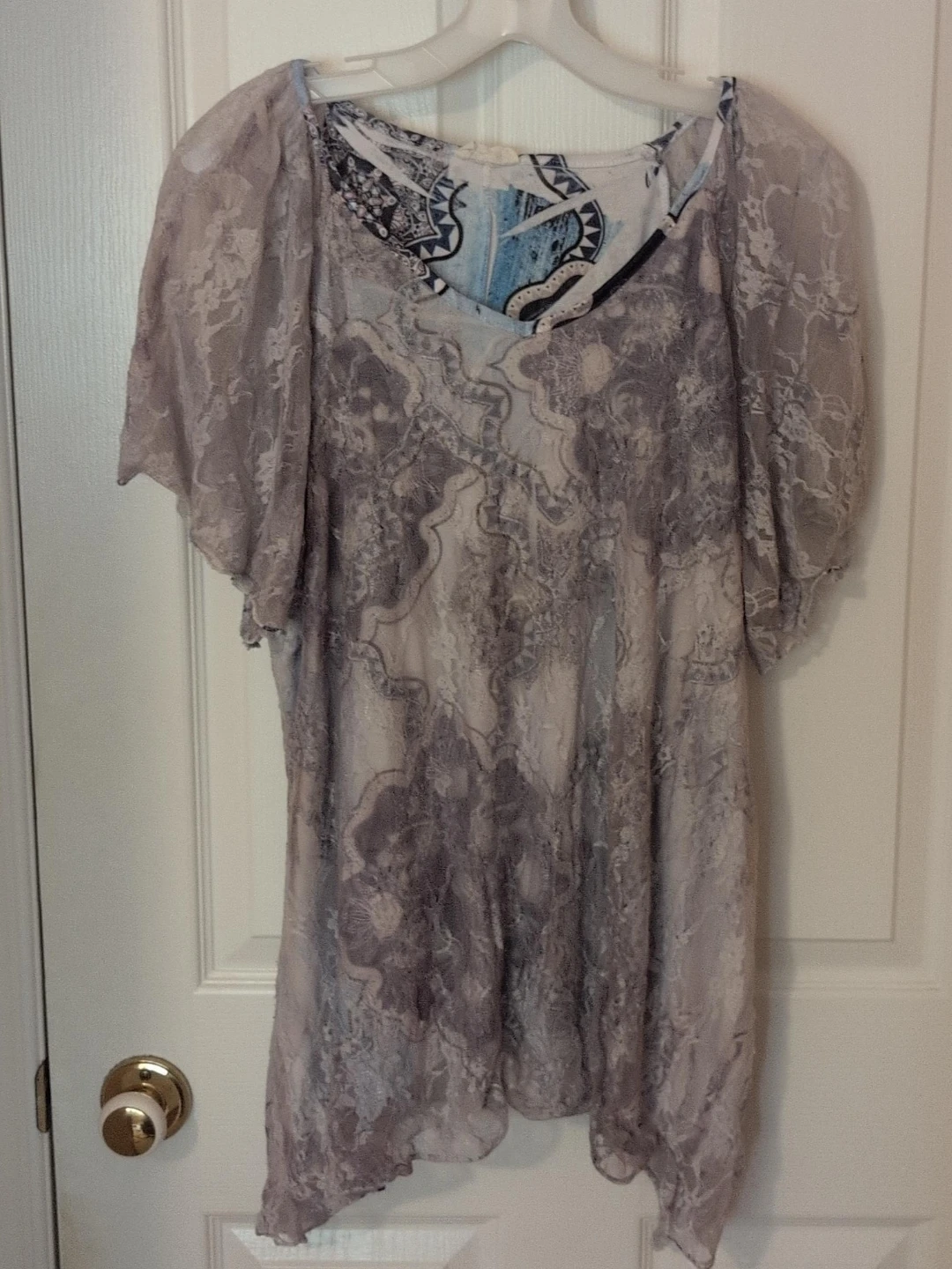Women's Printed Lace Top