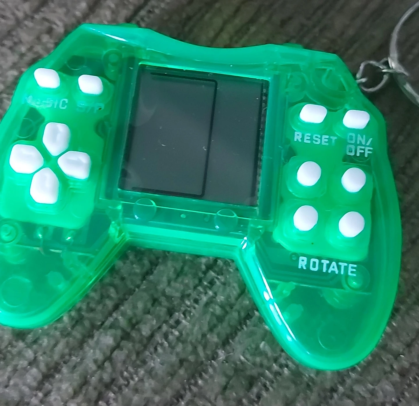 Green Handheld Electronic Game Keychain