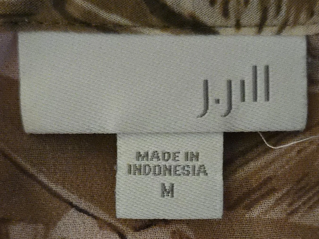 J. Jill Sleeveless Leaf Print Blouse Size M