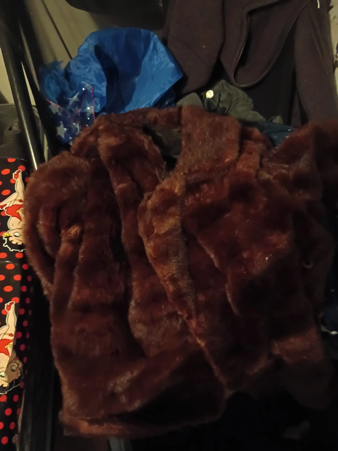 ⚽Brown Faux Fur Jacket