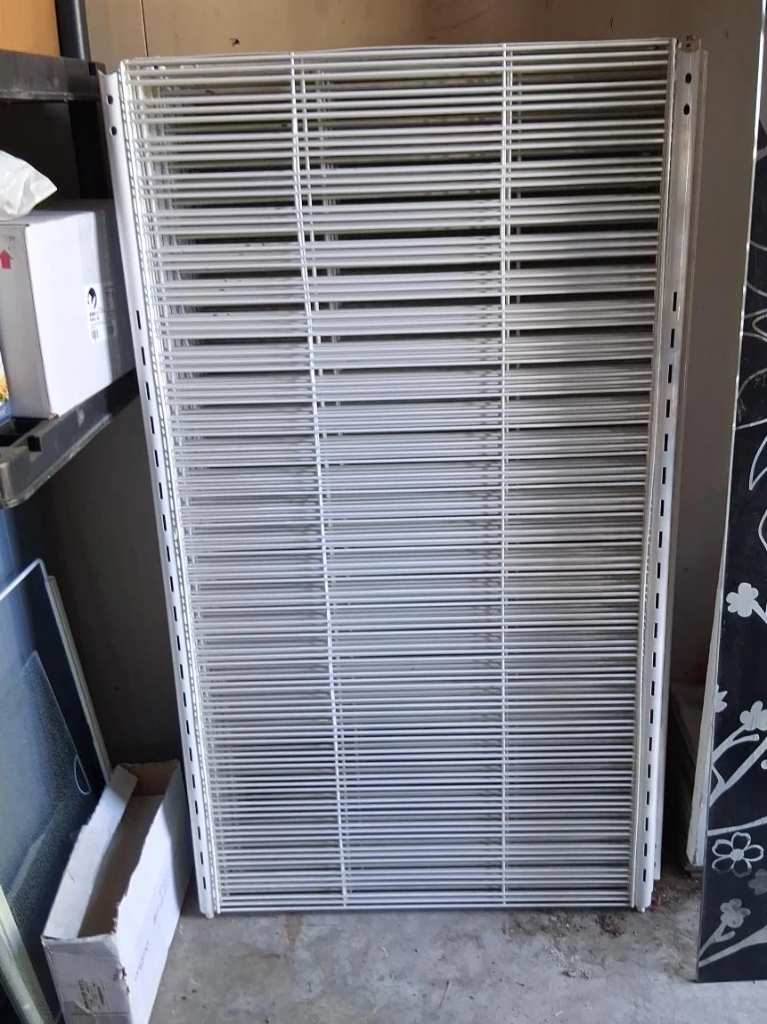 White Metal Shelving Units