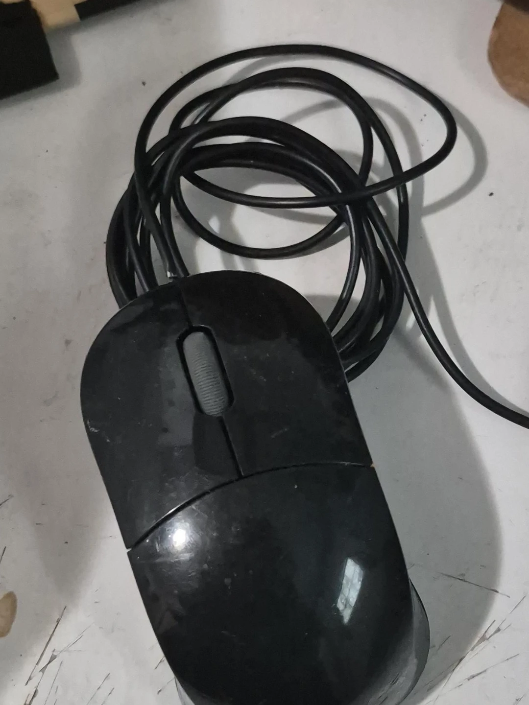 Black Wired Computer Mouse